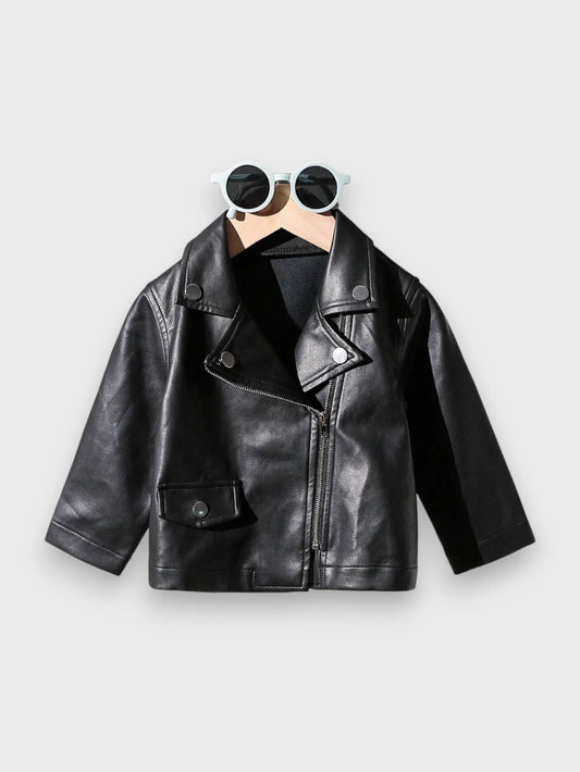 Baby Boy Faux Leather Motorcycle Jacket