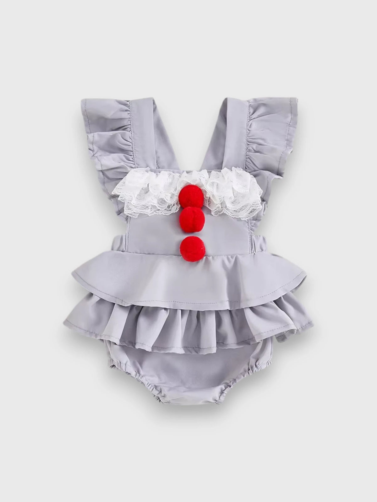 Baby Girl Clown Ruffle Bodysuit