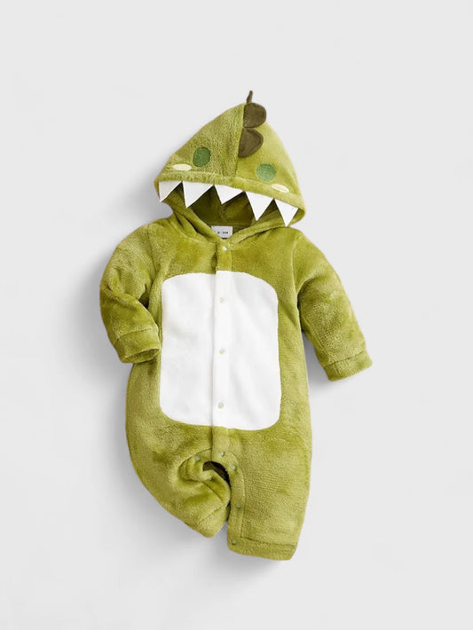 Baby Plush Dinosaur Jumpsuit