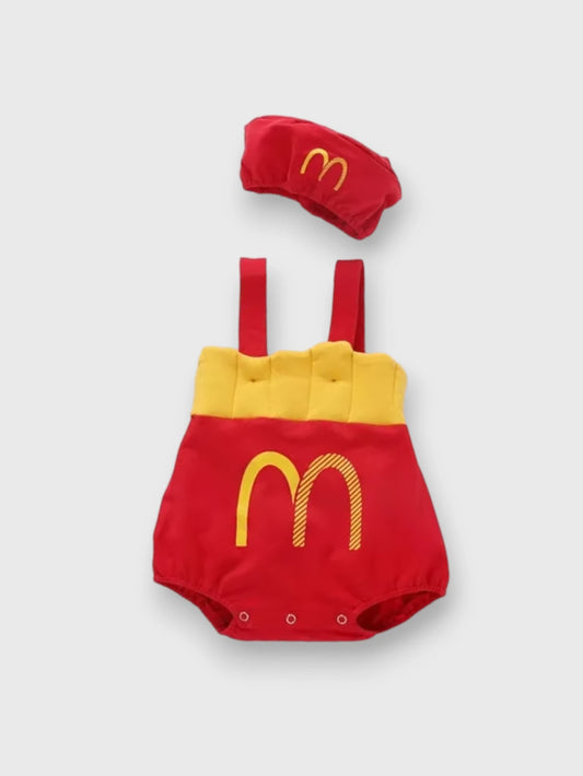 2 Pc Baby French Fries Bodysuit and Hat