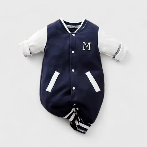 Baby Boy Letterman Varsity Jumpsuit