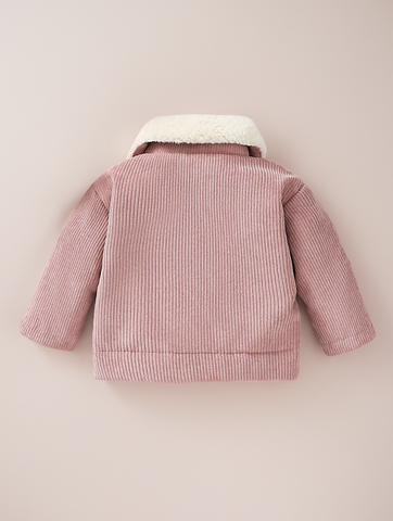 Baby Boy Girl Corduroy Fleece Thermal Lined Jacket