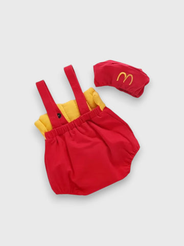 2 Pc Baby French Fries Bodysuit and Hat