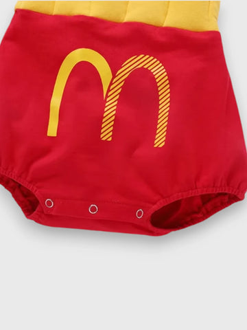 2 Pc Baby French Fries Bodysuit and Hat