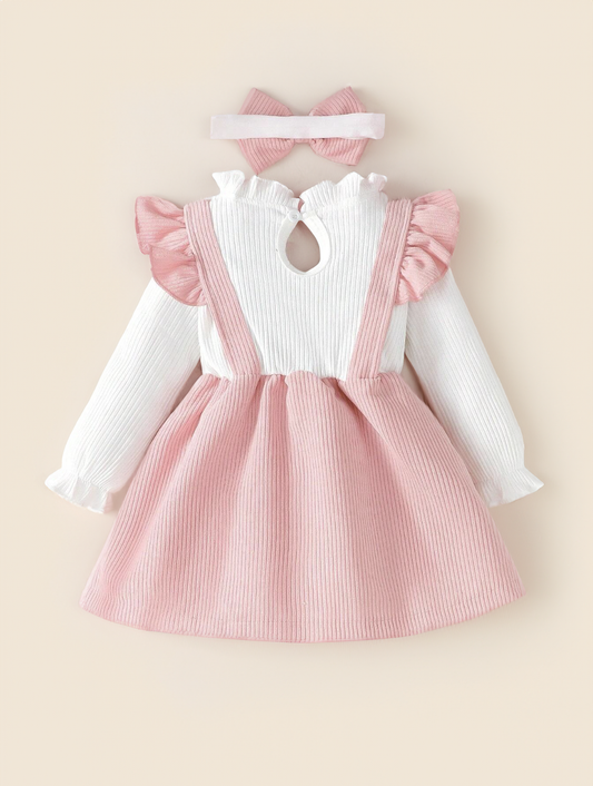 Baby Girl 2 in 1 Corduroy Overall Dress