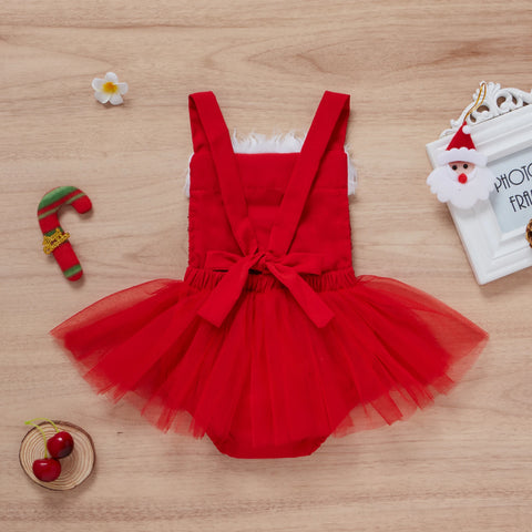 Baby Girl Sequin Santa Bodysuit Dress