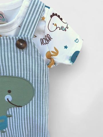 2 Pcs Infant Baby Animal Overalls Set