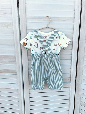 2 Pcs Infant Baby Animal Overalls Set