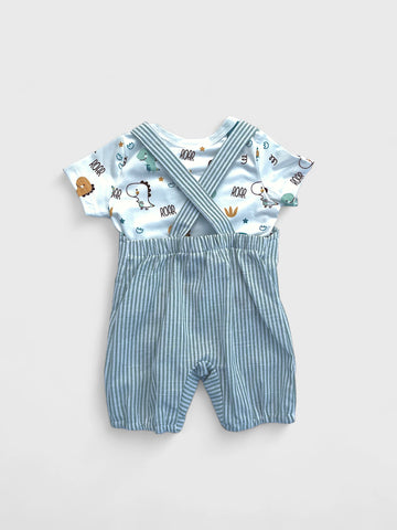 2 Pcs Infant Baby Animal Overalls Set