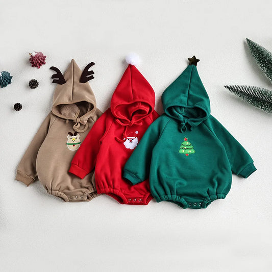 Baby Boy Girl Christmas Bodysuit Hoodie