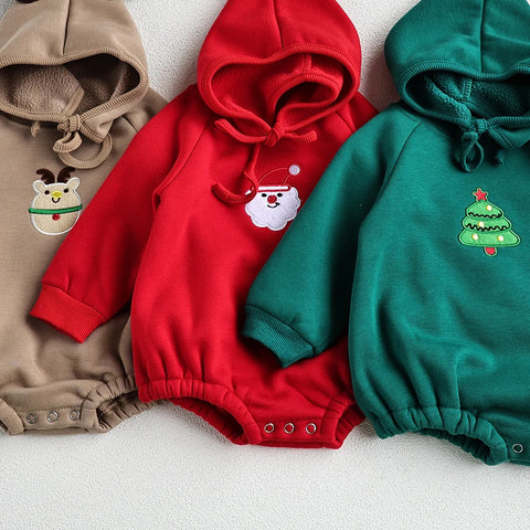 Baby Boy Girl Christmas Bodysuit Hoodie