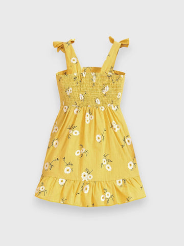 Girl Daisy Ruch Hem Dress