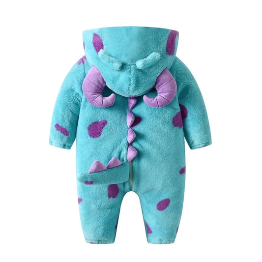 Baby Blue Monster Fleece Jumpsuit