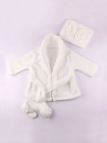 Newborn Photography Baby Bathrobe Towel Set