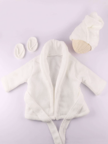 Newborn Photography Baby Bathrobe Towel Set