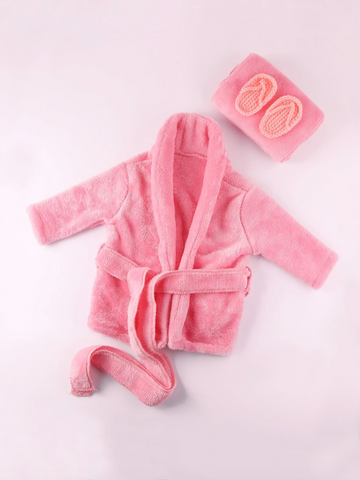 Newborn Photography Baby Bathrobe Towel Set