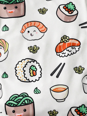 Baby Japanese Cute Kawaii Sushi Nigiri Print bodysuit