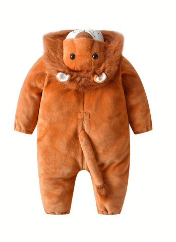 Baby Fleece Hooded Lion Jumpsuit