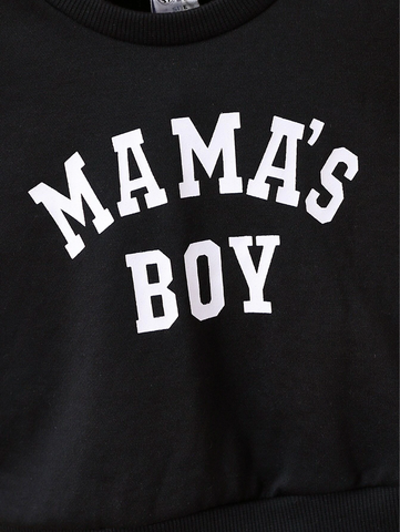 2 Piece Baby Boy 'Mama Boy' Sweat shirt and Pant Set