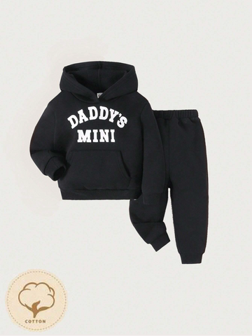 2 Piece Baby "Daddy's Mini" Hoody Sweat shirt and Pant Set