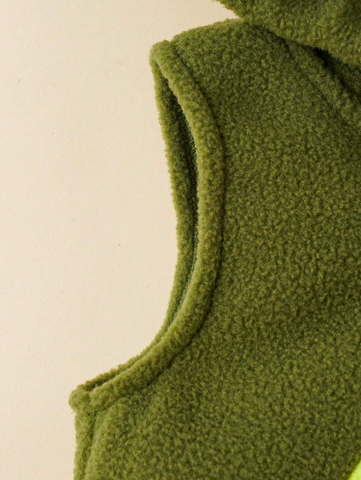 Infant Baby Fleece Hooded Avocado Bodysuit