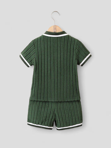 Toddler Little Boys Terry Fleece Short set