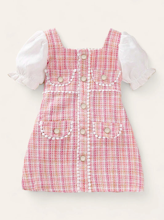 Toddler Little Girl Tweed Dress