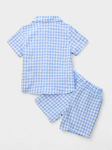 Toddler Little Boys Gingham Set