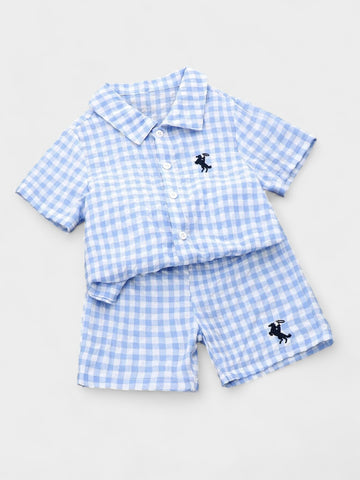 Toddler Little Boys Gingham Set