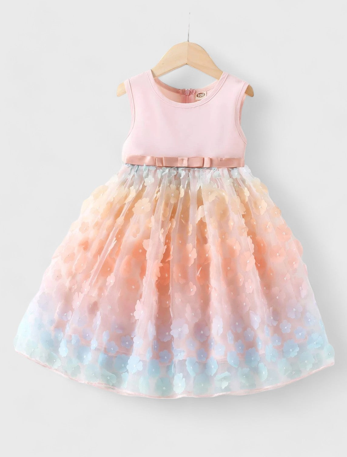 Toddler Little Girl 3D Floral Dress