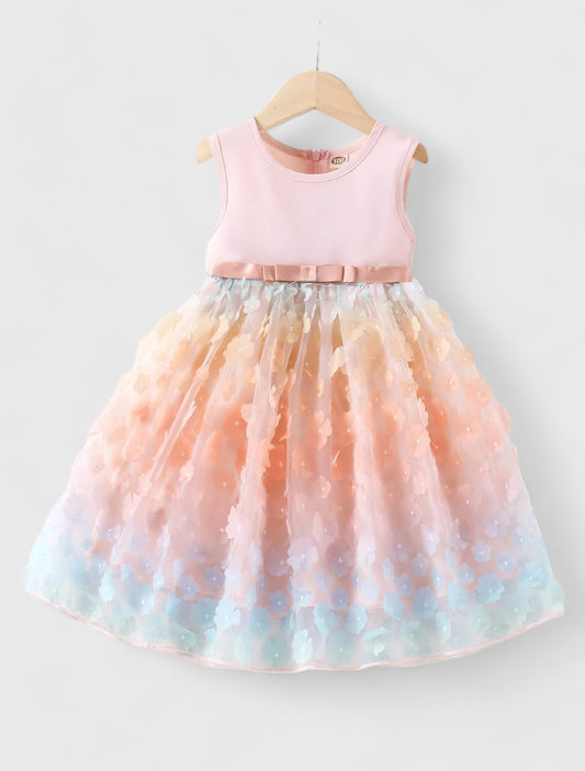 Toddler Little Girl 3D Floral Dress