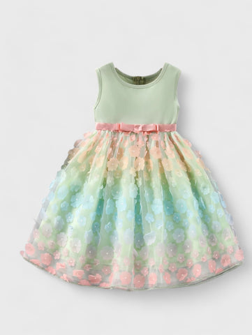 Toddler Little Girl 3D Floral Dress