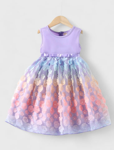 Toddler Little Girl 3D Floral Dress