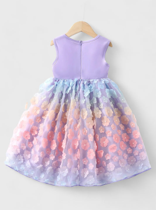 CL- Toddler Little Girl 3D Floral Dress