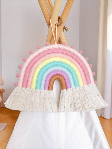 Pom Pom Decor Rainbow Wall Hanging