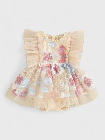 Baby Girl Embroidery Flower Party Dress