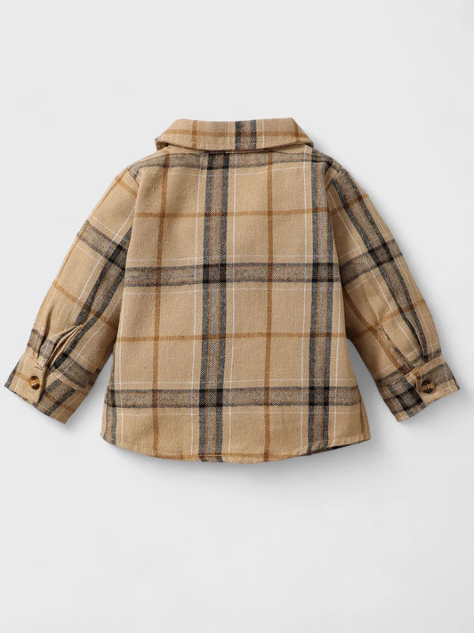 Baby Plaid Flap Pocket Shirt