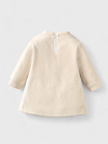 Baby Girl Fleece Mock Neck Dress