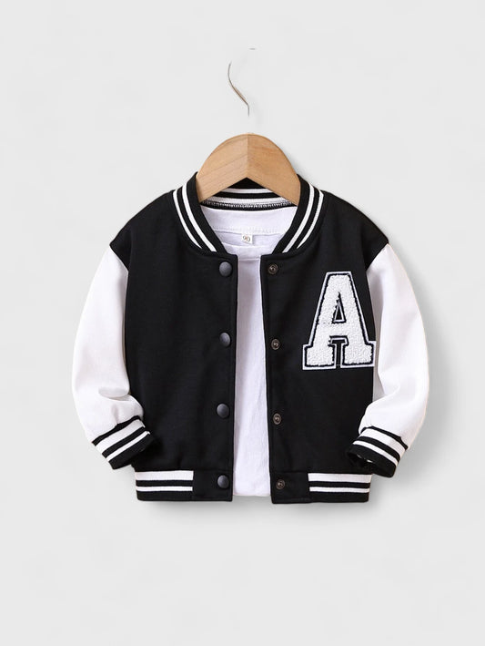 Baby Boy Letter Varsity Jacket