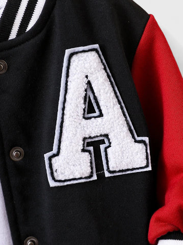 Baby Boy Letter Varsity Jacket