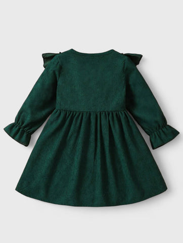 Toddler Little Girls Emb Flower Corduroy Dress 6-9 months / Burgundy Toddler Little Girls Emb Flower Corduroy Dress 6-9 months / Burgundy