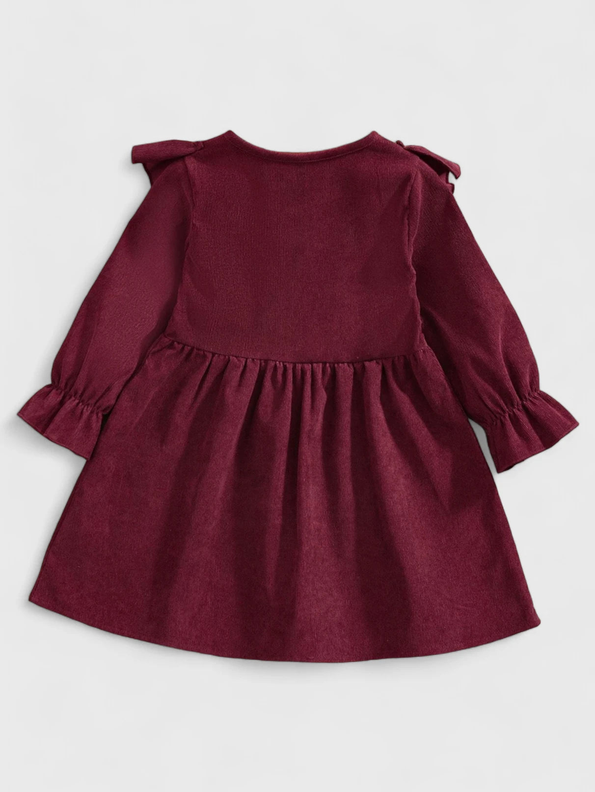 Toddler Little Girls Emb Flower Corduroy Dress 5-6 Y / Green Toddler Little Girls Emb Flower Corduroy Dress 5-6 Y / Green