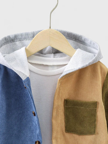 Little Boys Colorblock Corduroy Shirt