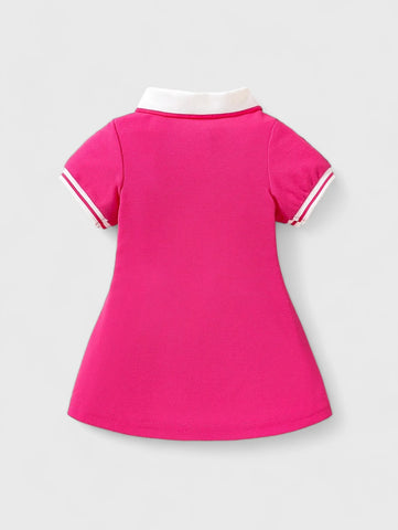 Baby Girl Stripe Polo Tennis Sport Dart Dress