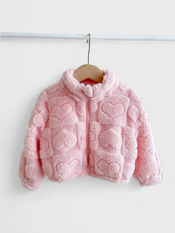 Baby Girl Hearts Fleece Jacket