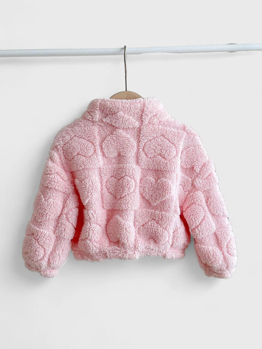 Baby Girl Hearts Fleece Jacket