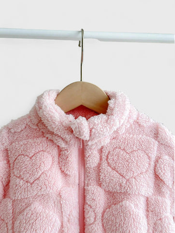 Baby Girl Hearts Fleece Jacket