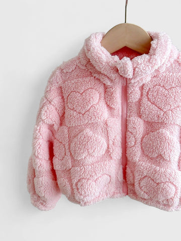 Baby Girl Hearts Fleece Jacket