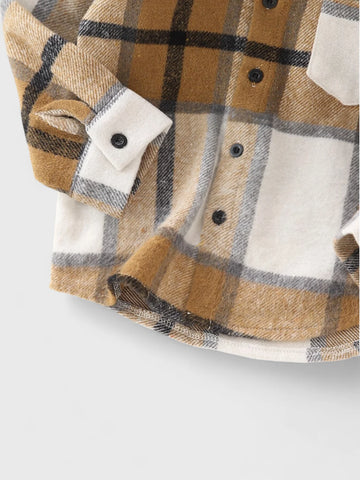 Toddler Boy Button Up Plaid Shirt