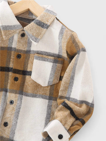 Toddler Boy Button Up Plaid Shirt